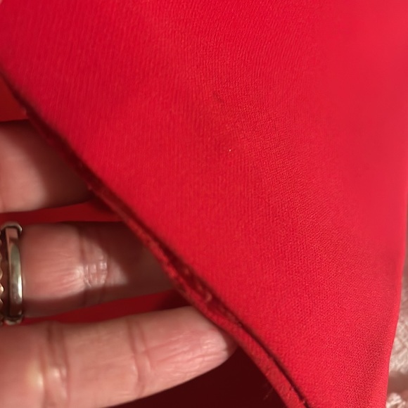 Missguided Peace + Love Red Wide leg Crepe Pant - Picture 9 of 10